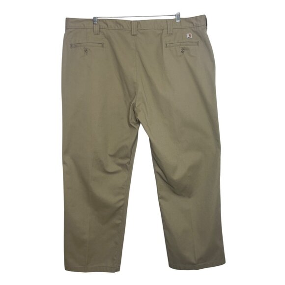 Carhartt Blended Twill Work Pants Mens 48x30 Tan Durable Comfortable - Picture 2 of 6